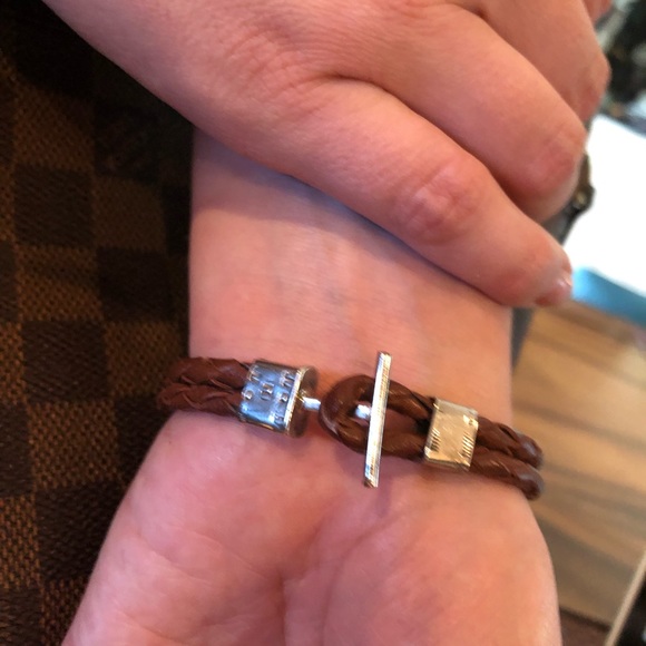 Vintage leather bracelet with SS CONCHOS - Picture 5 of 8